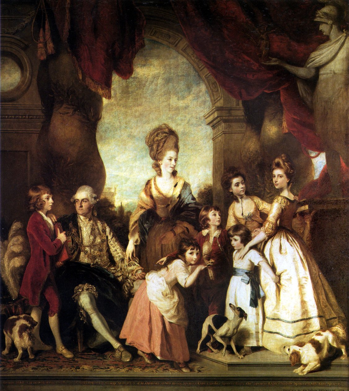 O quarto duque de Marlborough e sua família de Joshua Reynolds