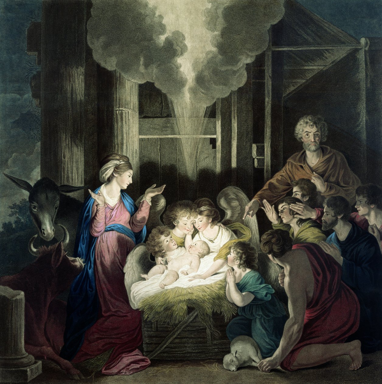 A Natividade, gravada por GS e SG Facius, 1785 de Joshua Reynolds