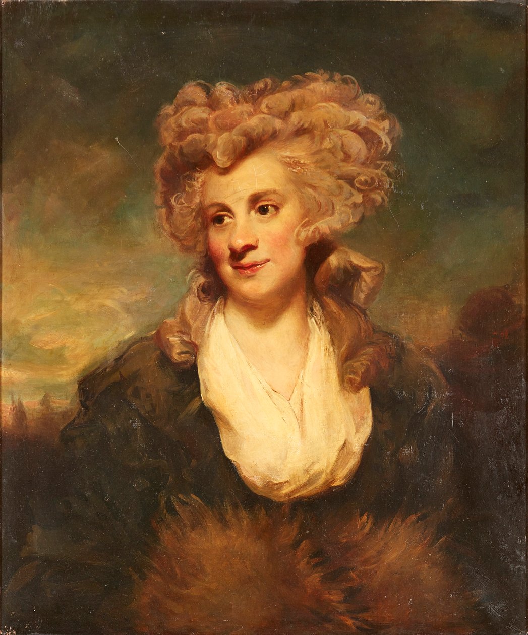 Retrato de meio corpo de Lady De Clifford (óleo sobre tela) de Joshua (after) Reynolds
