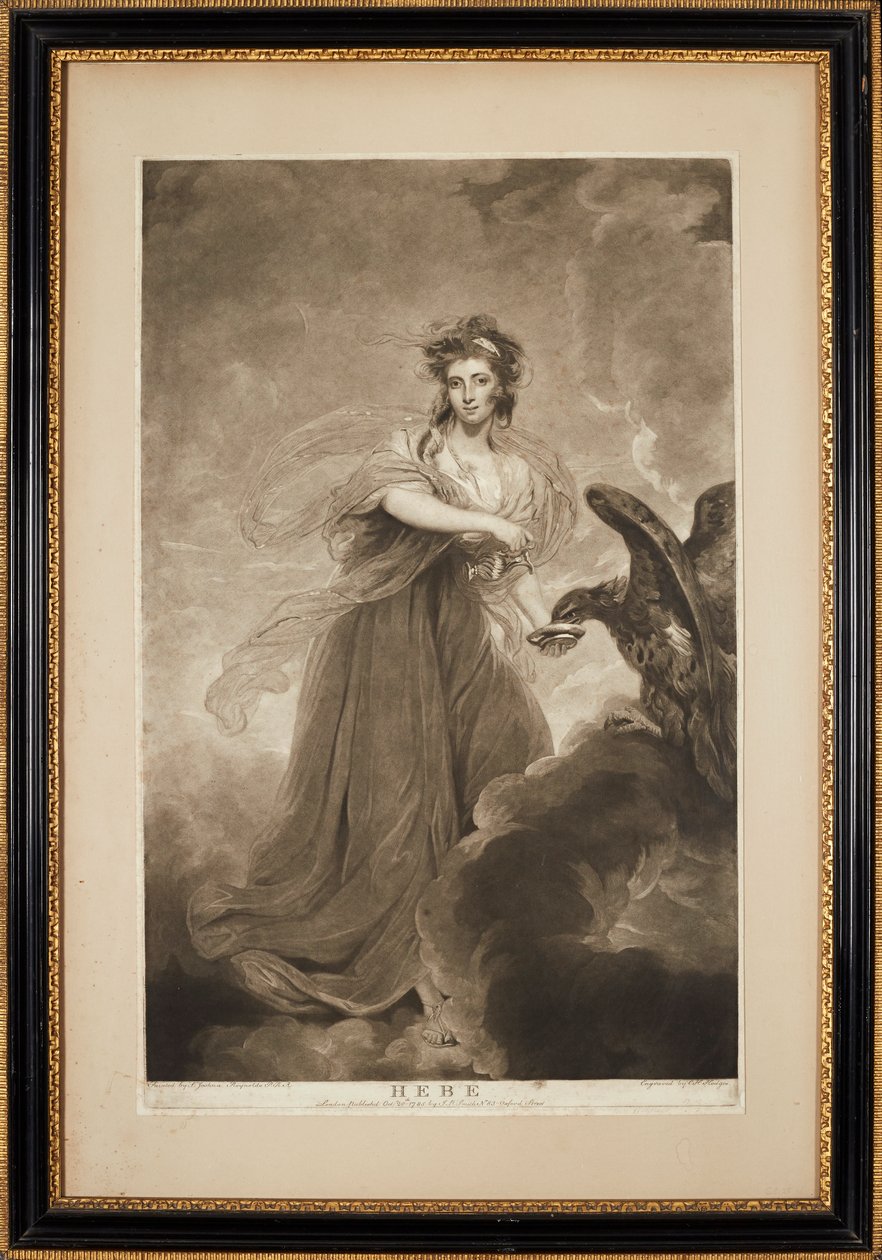 Hebe (mezzotinto) de Joshua (after) Reynolds