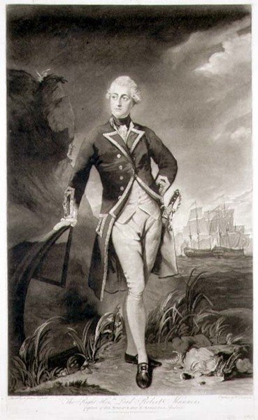 Retrato de Lord Robert Manners (1758-82) Capitão da HMS 