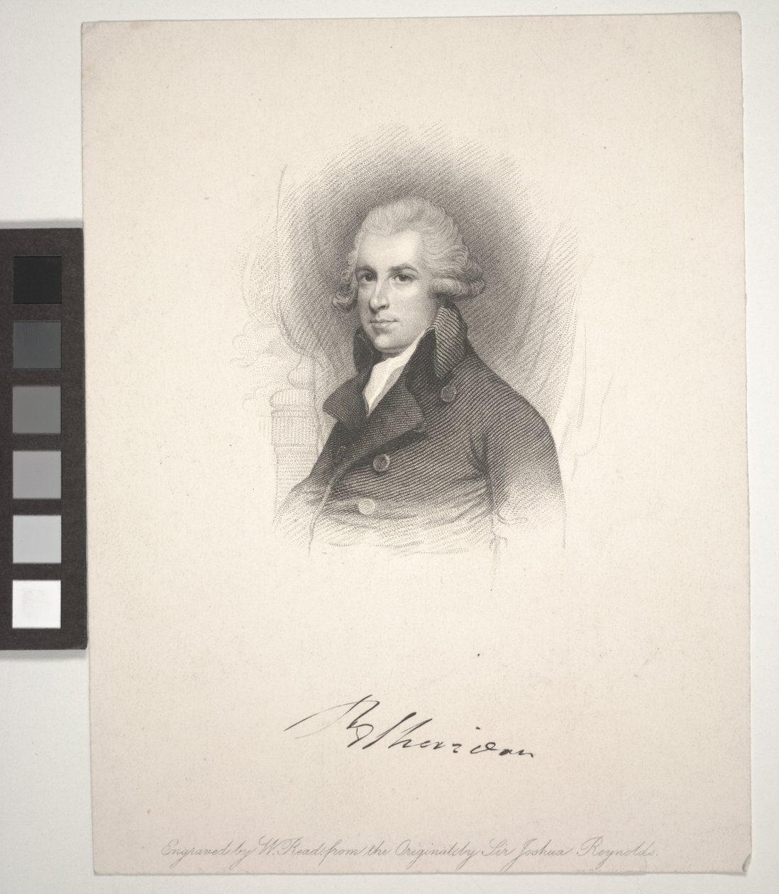 Richard Brinsley Sheridan, gravado por W. Read (1824-1837) de Joshua (after) Reynolds