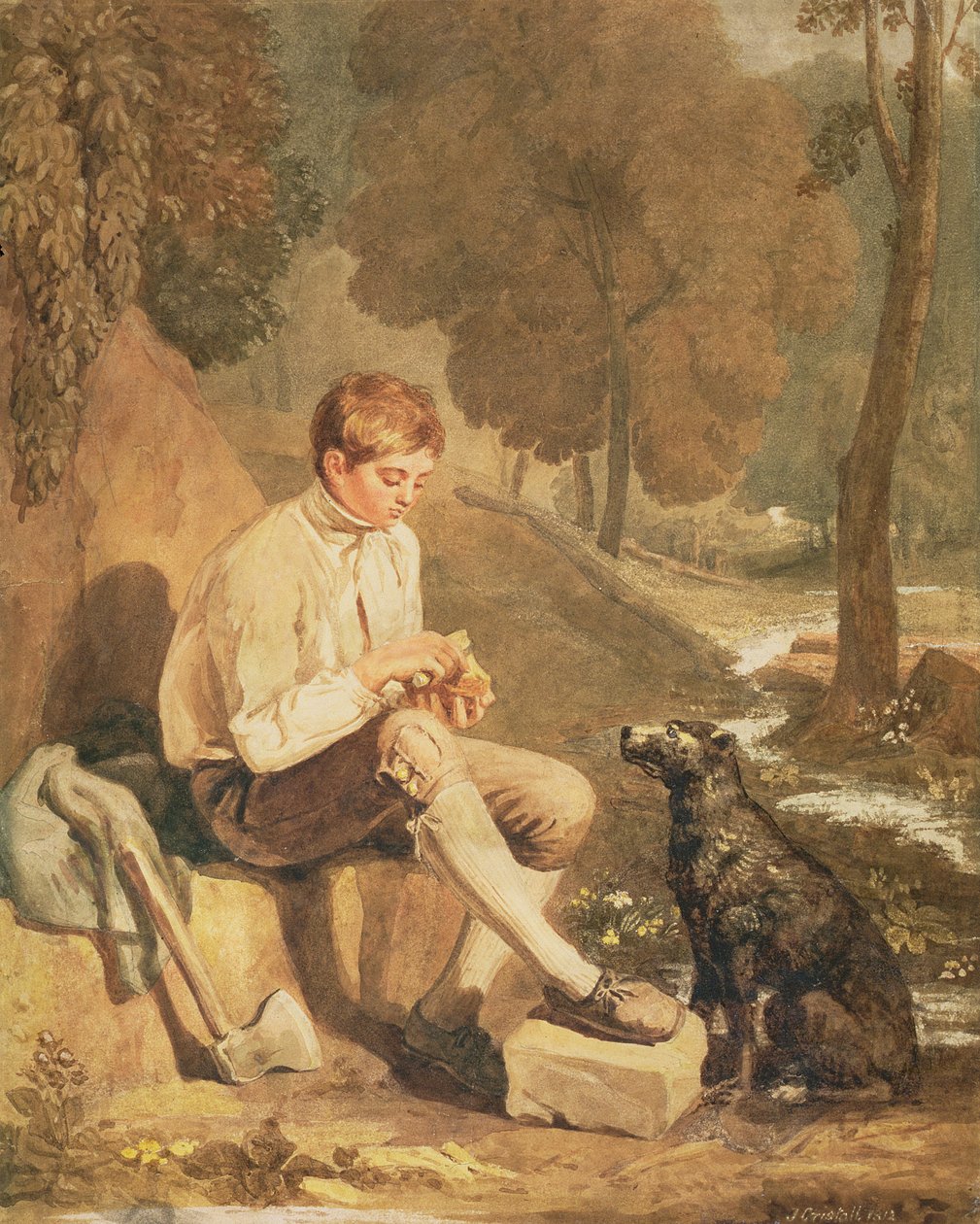 Um jovem lenhador, 1812 de Joshua Cristall