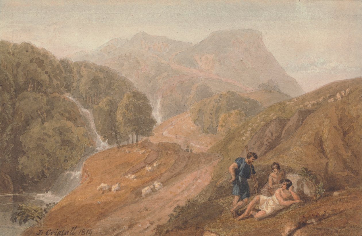 Paisagem Arcadiana com Pastores de Joshua Cristall
