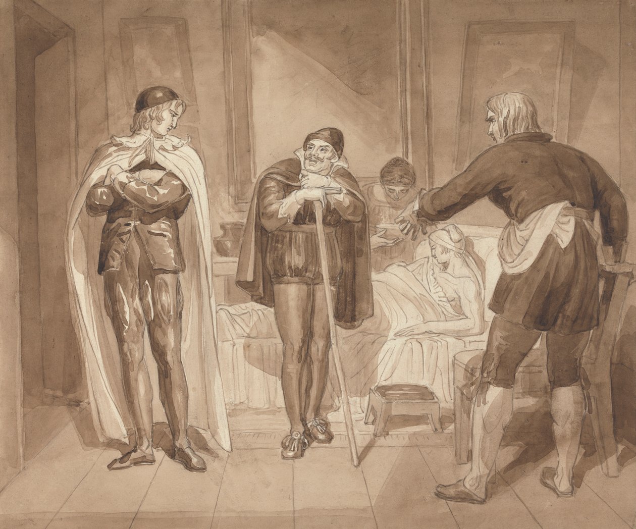 Gil Blas, Enquanto Pratica Medicina sob a orientação do Dr. Sangrado, Encontra o Dr. Cuchillo na Cabeceira da Mercearia de Joshua Cristall