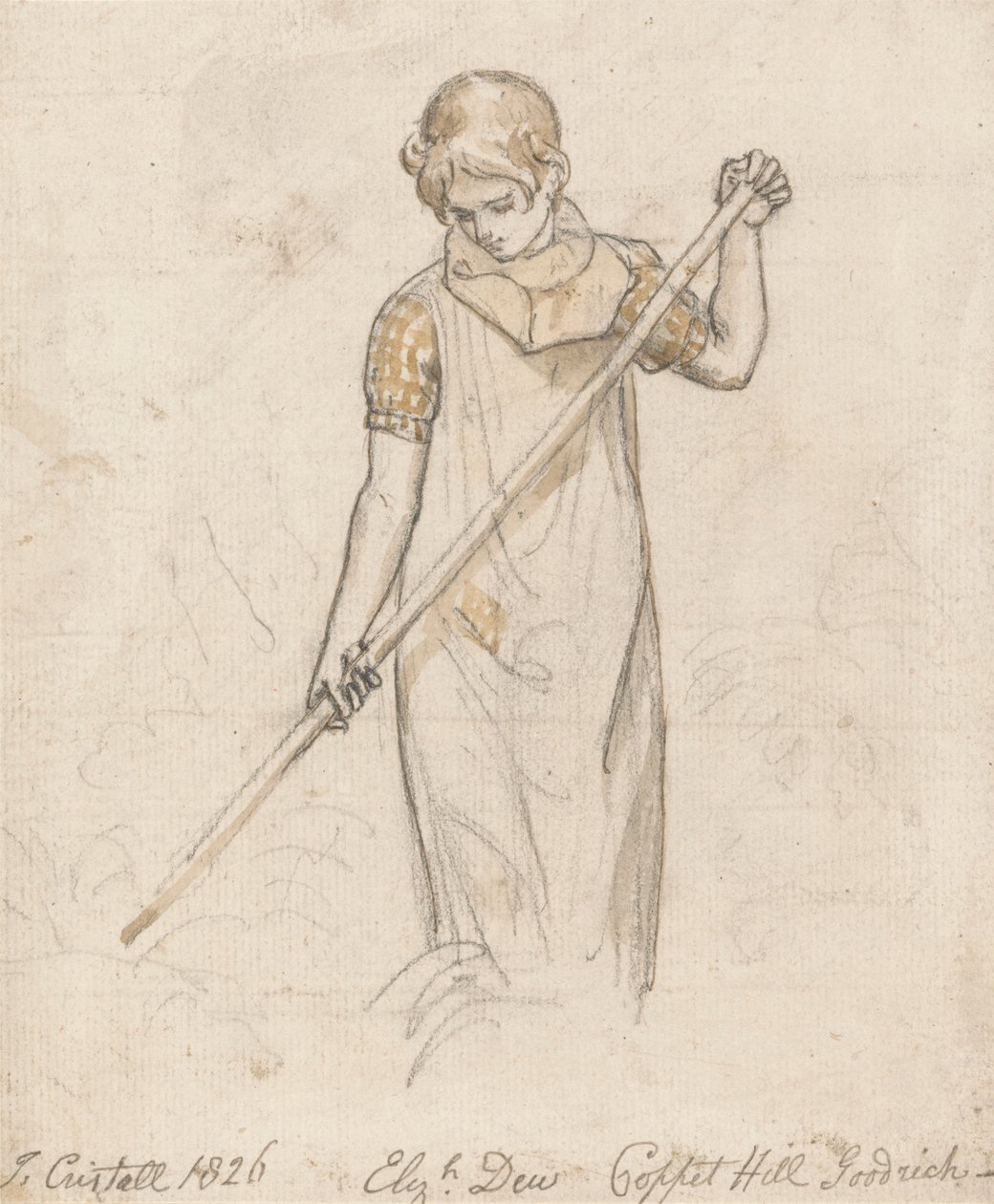 Sachadura de raparigas: Elizabeth Dew de Joshua Cristall