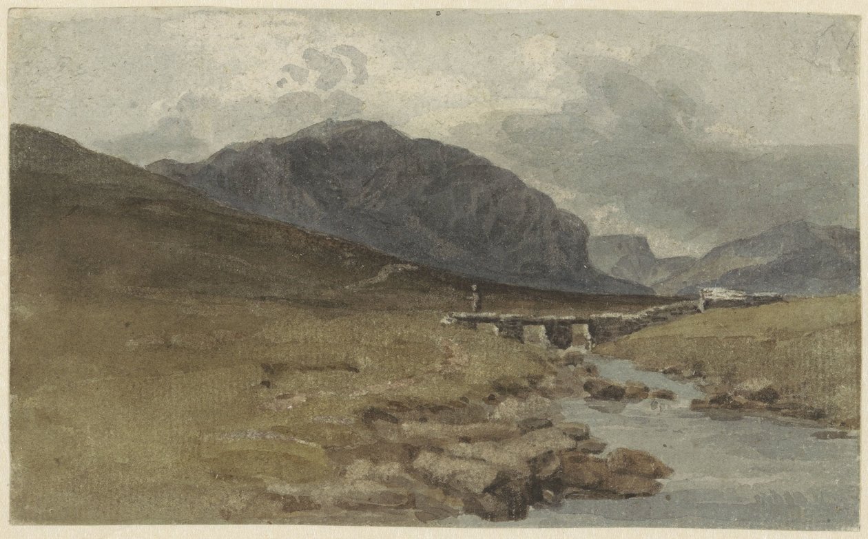 Landschap de Llyn Ogwen, Caernarvonshire (País de Gales) de Joshua Cristall