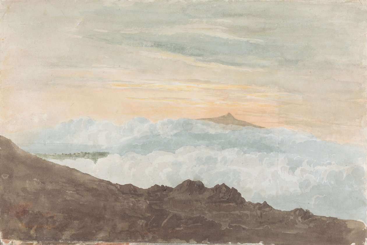 Paisagem montanhosa com nuvens de Joshua Cristall