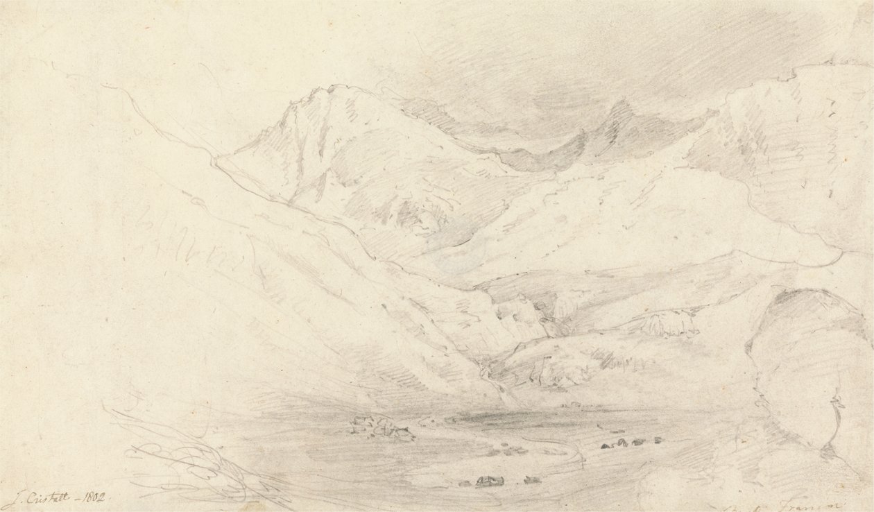 O Vale de Nant Ffrancon, Caernarvonshire de Joshua Cristall