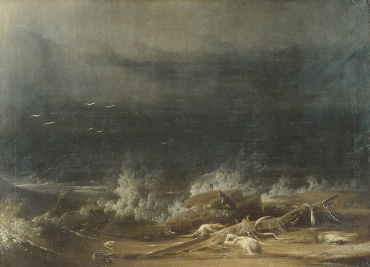 O dilúvio em direção ao seu fim, ca. 1813 de Joshua H. Shaw