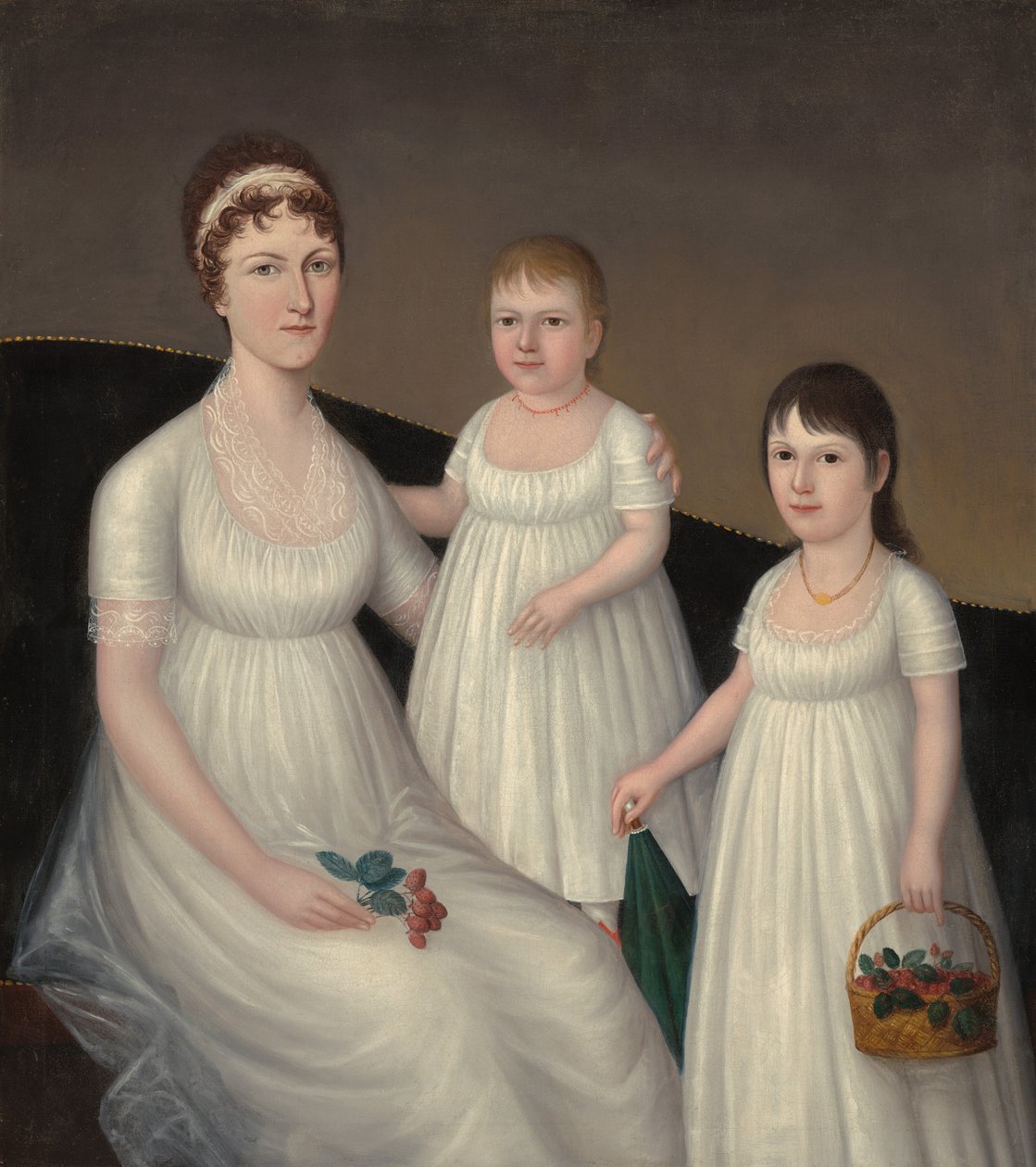 Grace Allison McCurdy (Sra. Hugh McCurdy) e suas filhas, Mary Jane e Letitia Grace de Joshua Johnson