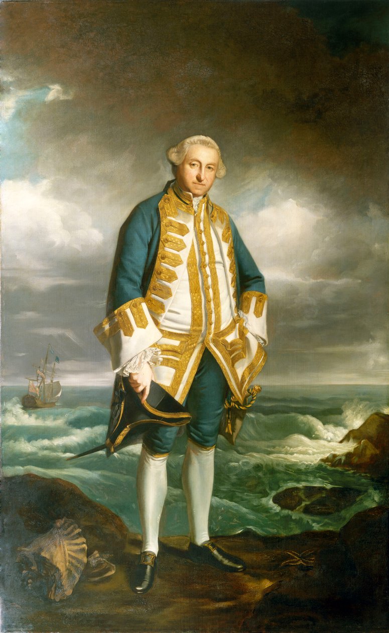 Almirante Edward Boscawen (1711-1761), c.1750-60 (óleo sobre tela) de Joshua Reynolds