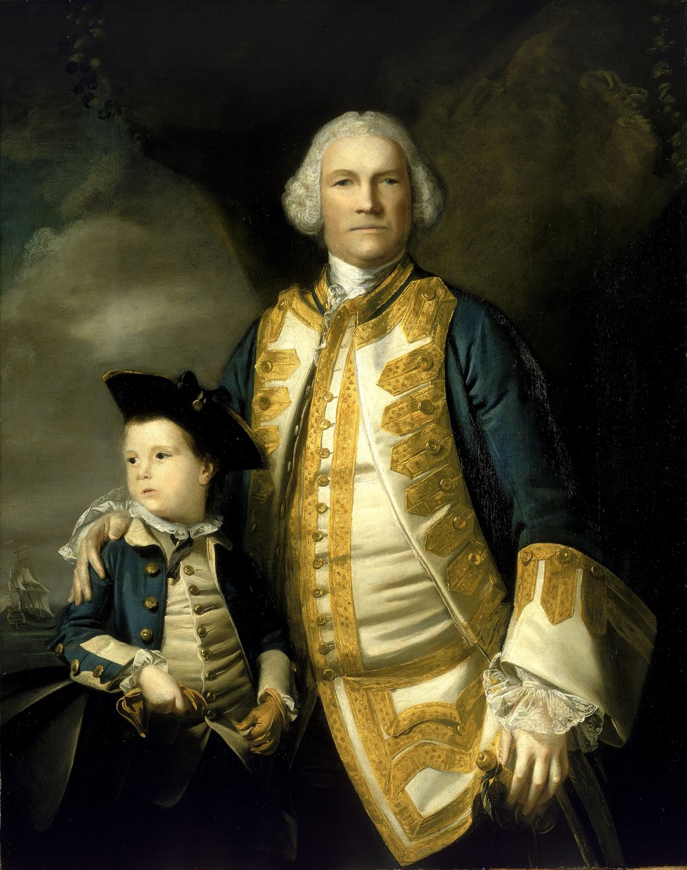 Almirante Francis Holburne (1704-1771) e seu filho, Sir Francis, 4º Baronete (1752-1820) de Joshua Reynolds