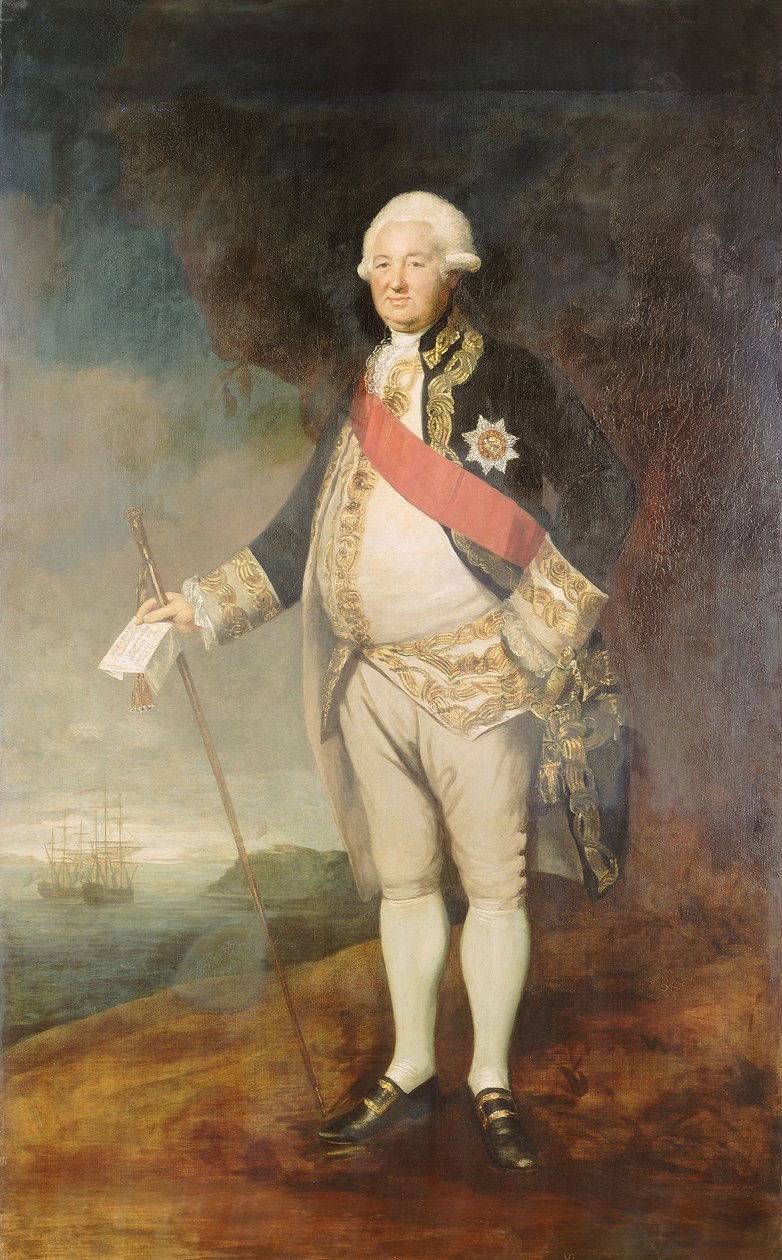 Almirante Sir Edward Hughes (cerca de 1720-1794) de Joshua Reynolds