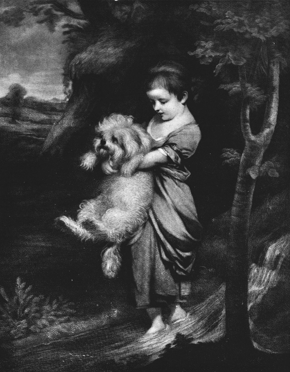 Cruzando o ribeiro, c1767, 1911 de Joshua Reynolds