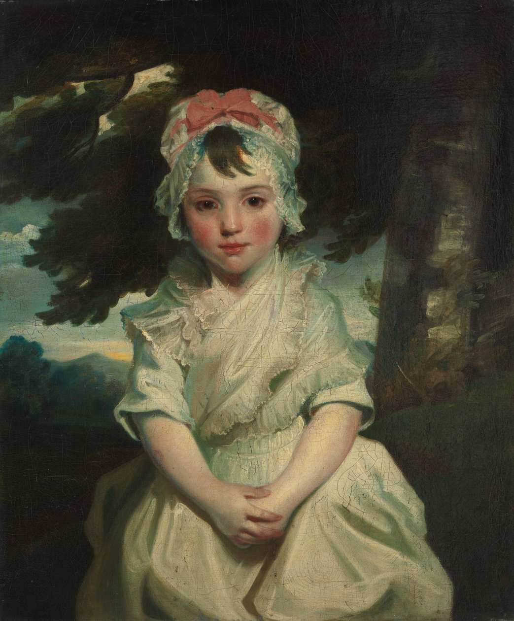 Georgiana Augusta Frederica Elliott 1782-1813, mais tarde Lady Charles Bentinck, 1784. de Joshua Reynolds