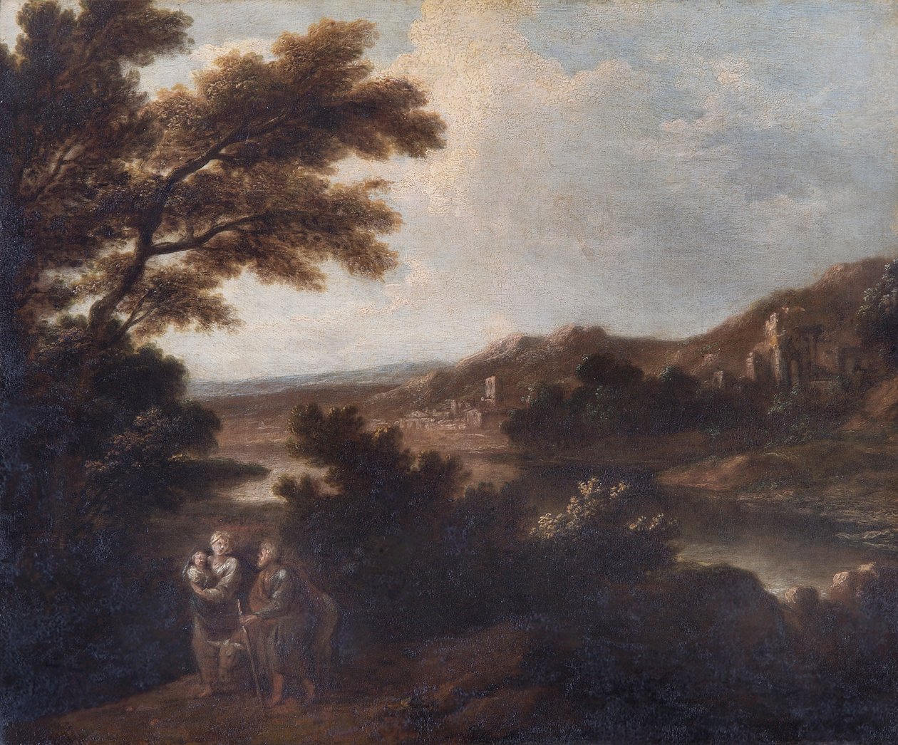 Paisagem com o Voo para o Egipto (óleo sobre tela) de Joshua Reynolds