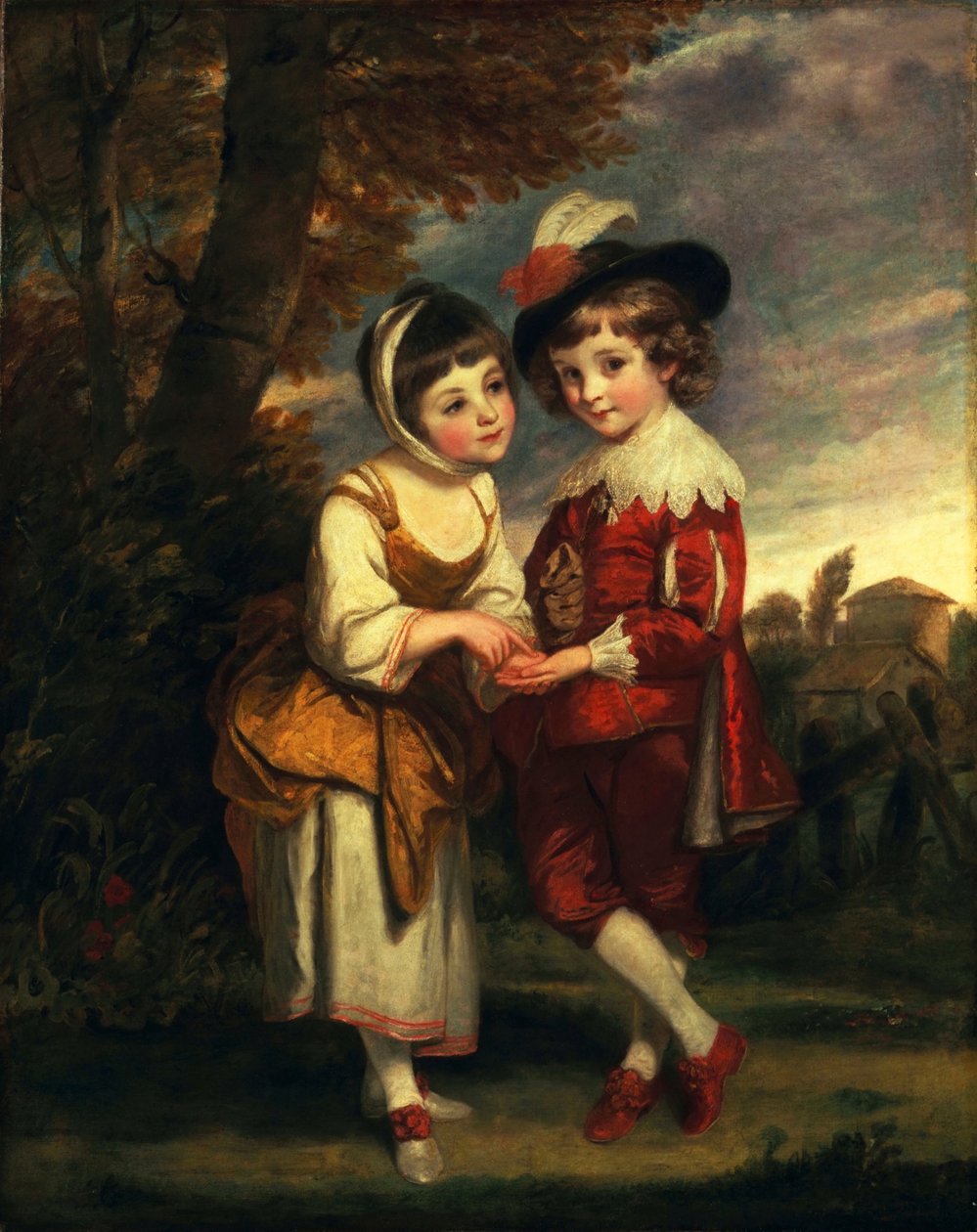 Lord Henry Spencer e Lady Charlotte Spencer, mais tarde Charlotte Nares: Os jovens cartomantes de Joshua Reynolds