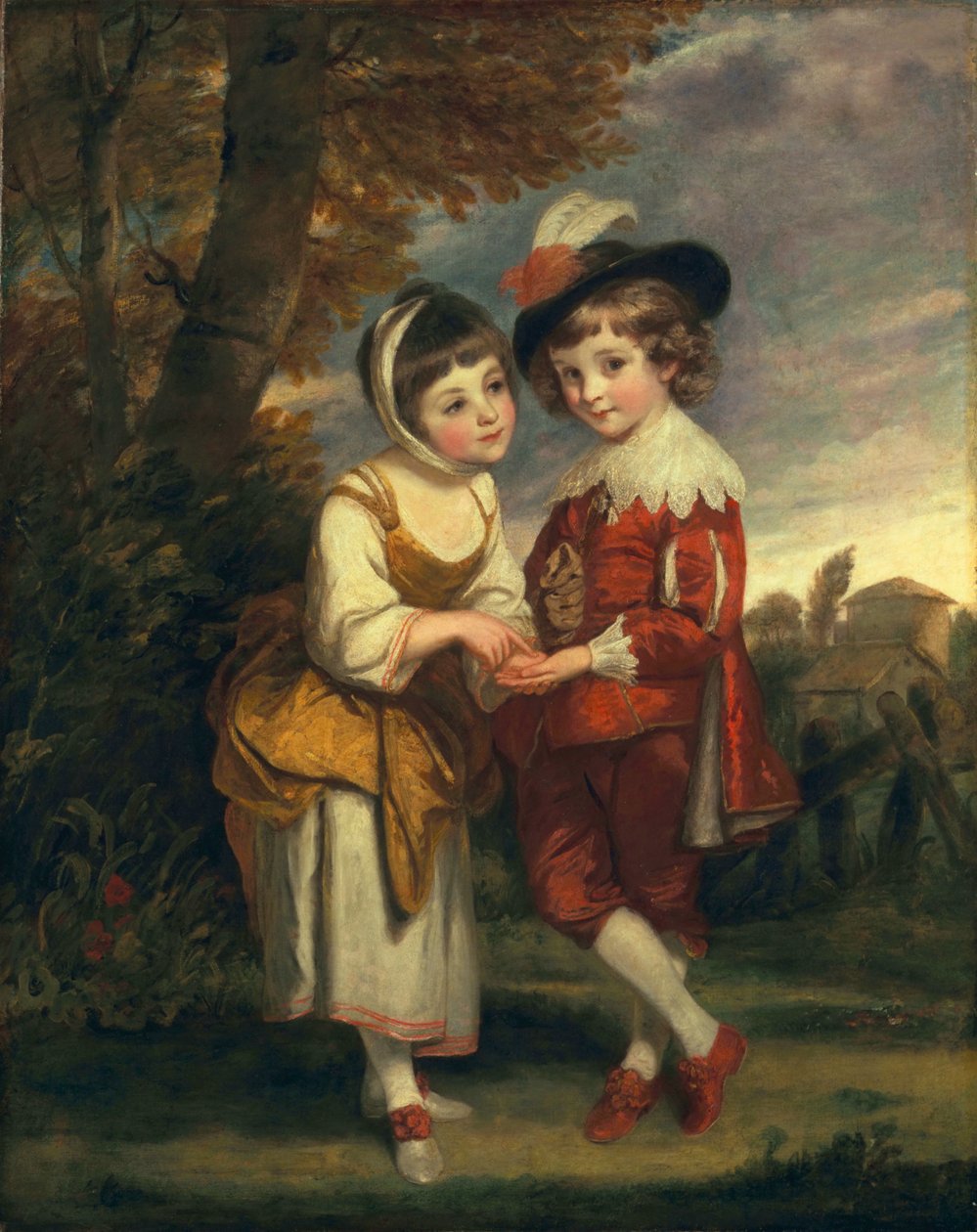 Lord Henry Spencer e Lady Charlotte Spencer, mais tarde Charlotte Nares: The Young Fortune Tellers, c.1774-75 de Joshua Reynolds