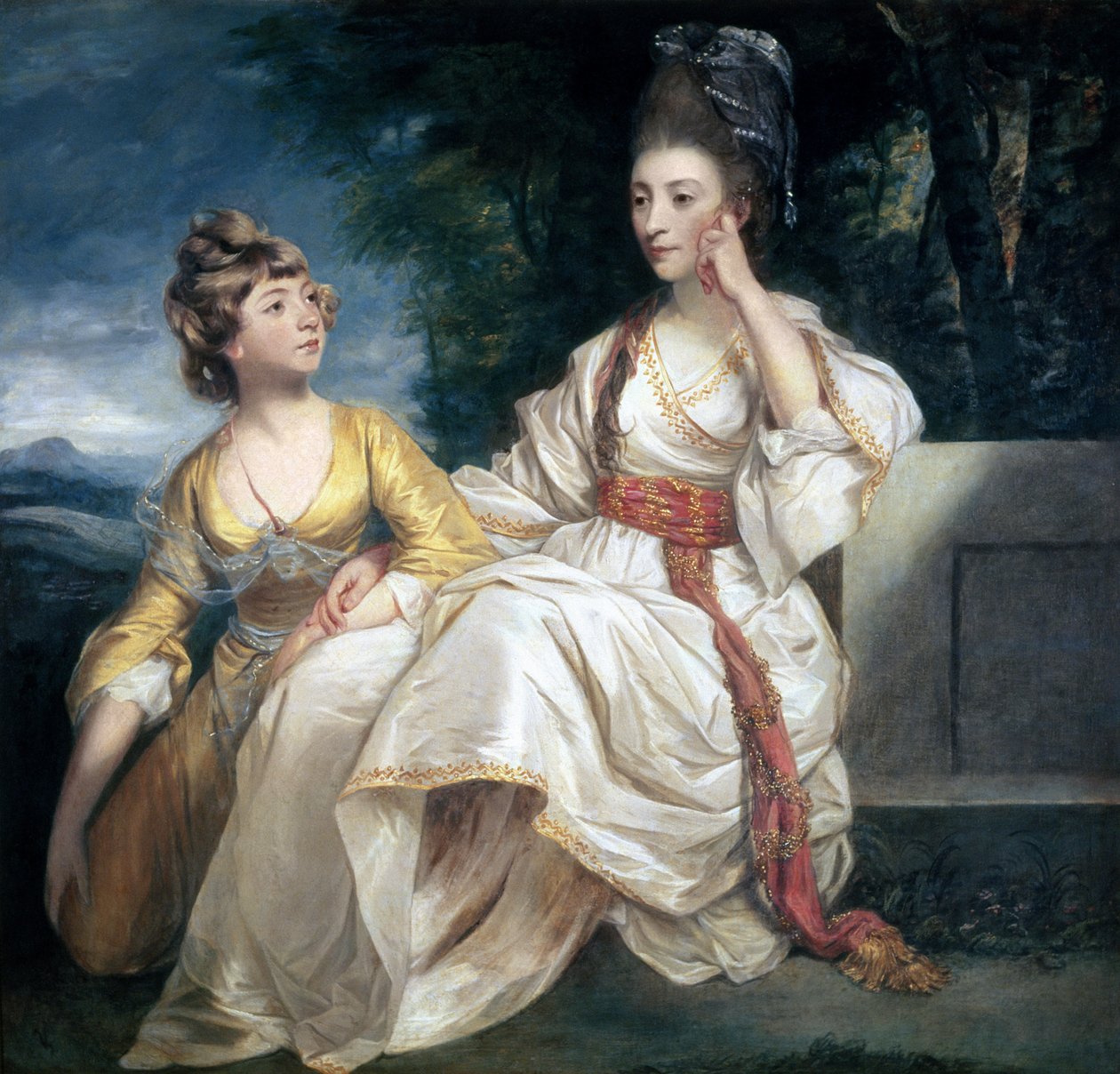 Sra. Thrale e sua filha Hester (Queeney) 1777-78 de Joshua Reynolds
