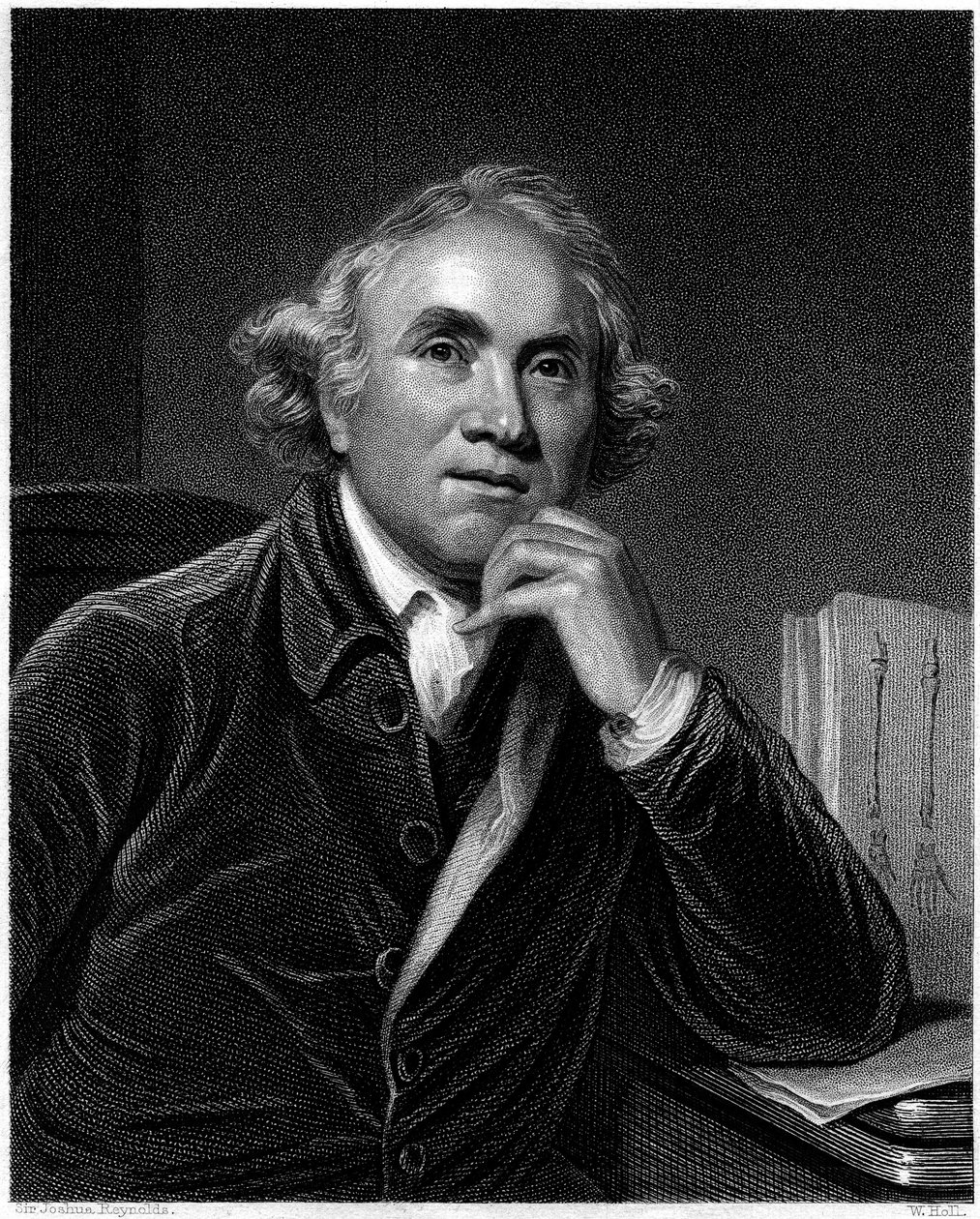 Retrato de John Hunter, gravado por William Holl, c.1830s de Joshua Reynolds