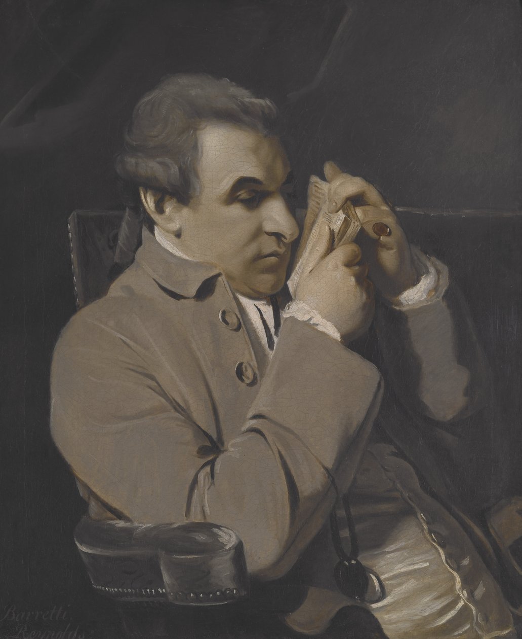 Retrato de Joseph Baretti, cópia (óleo sobre tela) de Joshua Reynolds