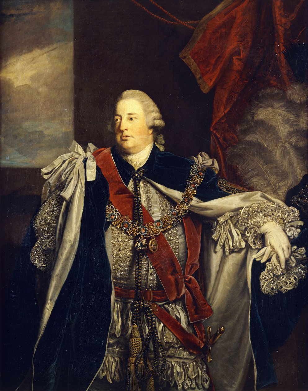 Retrato de William Augustus, duque de Cumberland, de três quartos de comprimento, em Garter Robes, de Joshua Reynolds