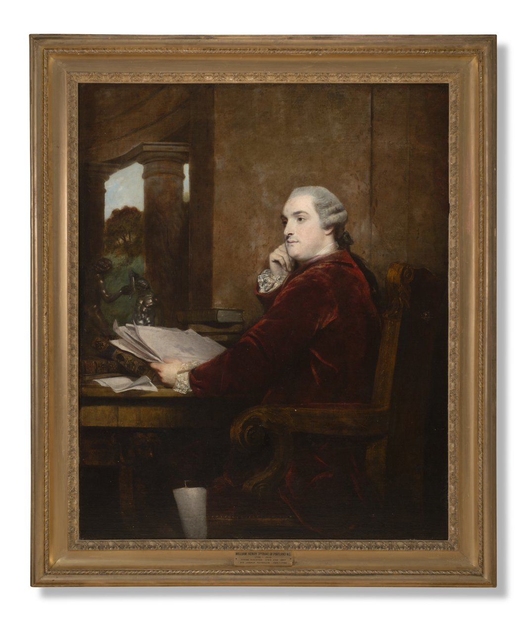 Retrato de William Henry Cavendish Bentinck, 3º Duque de Portland em sua mesa, 1771 de Joshua Reynolds