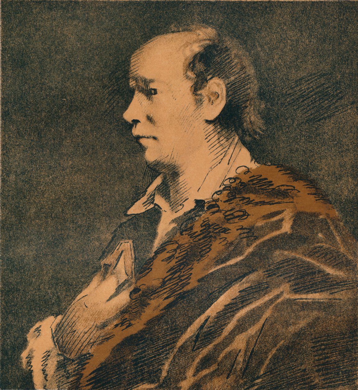 Esboço de Oliver Goldsmith, por Sir Joshua Reynolds, 1769-70, 1906 de Joshua Reynolds