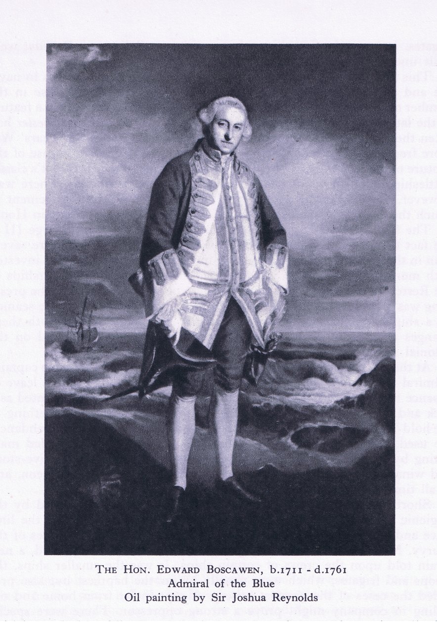 O Hon Edward Boscawen, da British Adventure publicado por Collins, 1947 de Joshua Reynolds