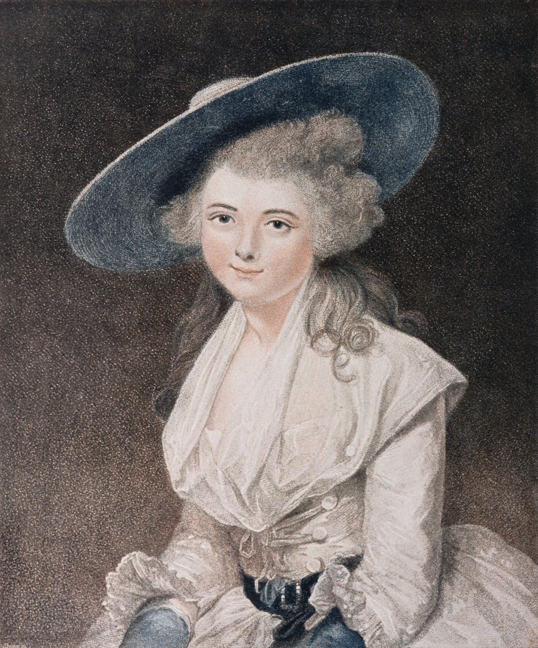 A Honorável Senhorita Bingham (n.1831) gravada por Francesco Bartolozzi (1727-1815), publicada por EM Diemar, 1786 (stipple engraving) de Joshua Reynolds
