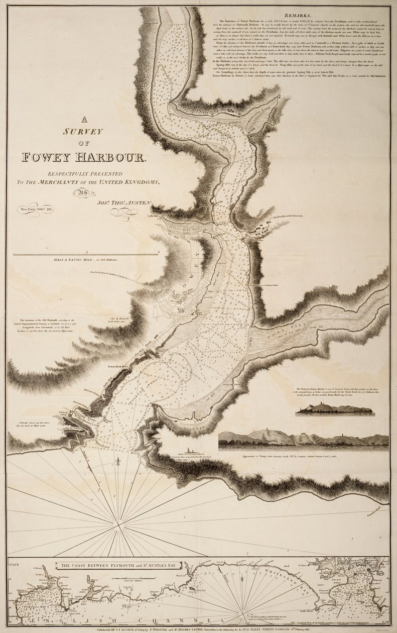 Um estudo do porto de Fowey de Joshua Thomas Austen