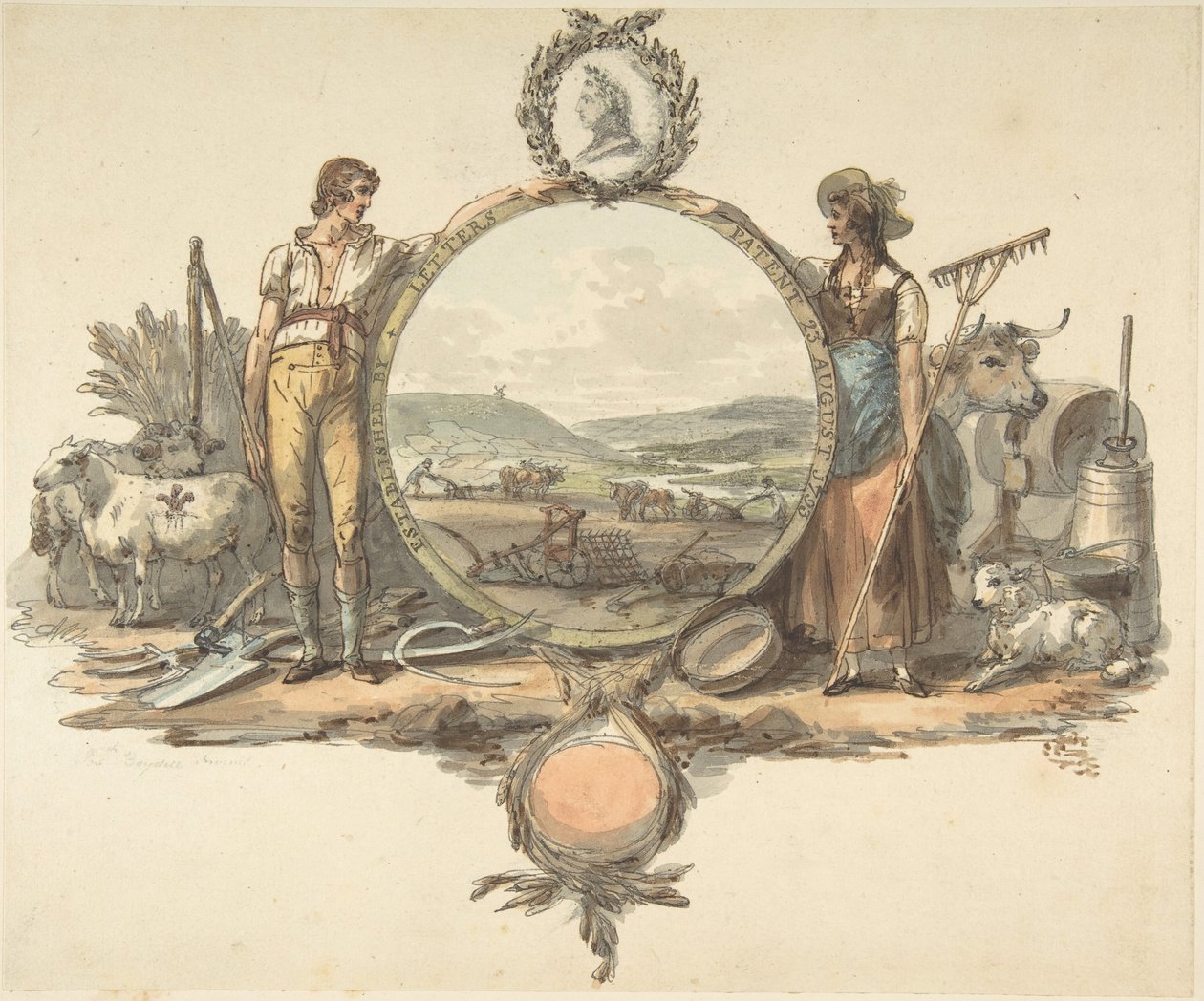 Design para um Frontispício, ca. 1793. de Josiah Boydell