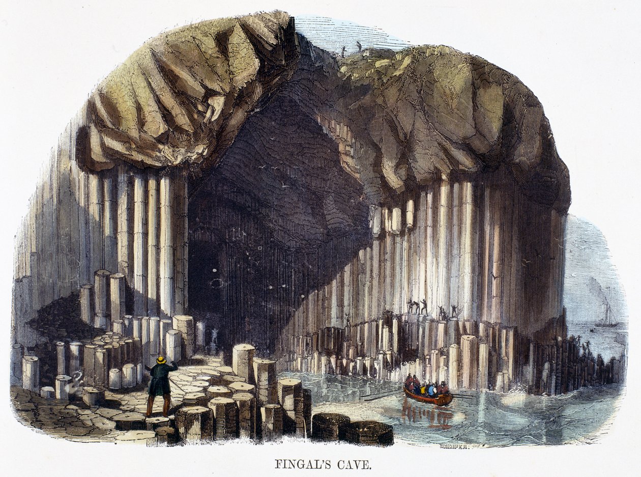 Caverna de Fingals, de Fenômenos da Natureza, 1849 de Josiah Wood Whymper