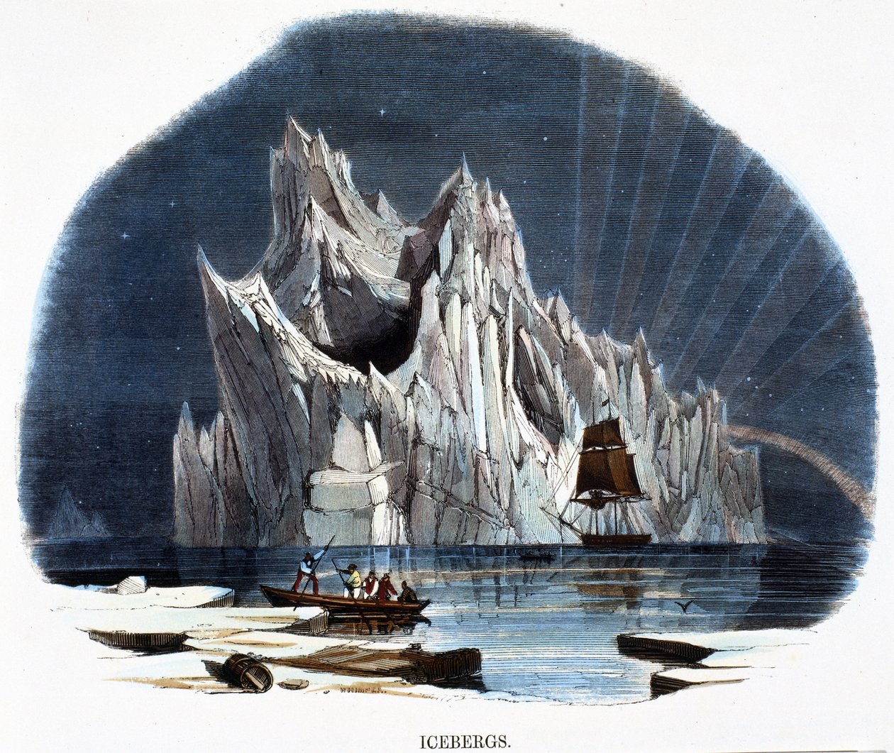 Icebergs, dos fenômenos da natureza, 1849 de Josiah Wood Whymper
