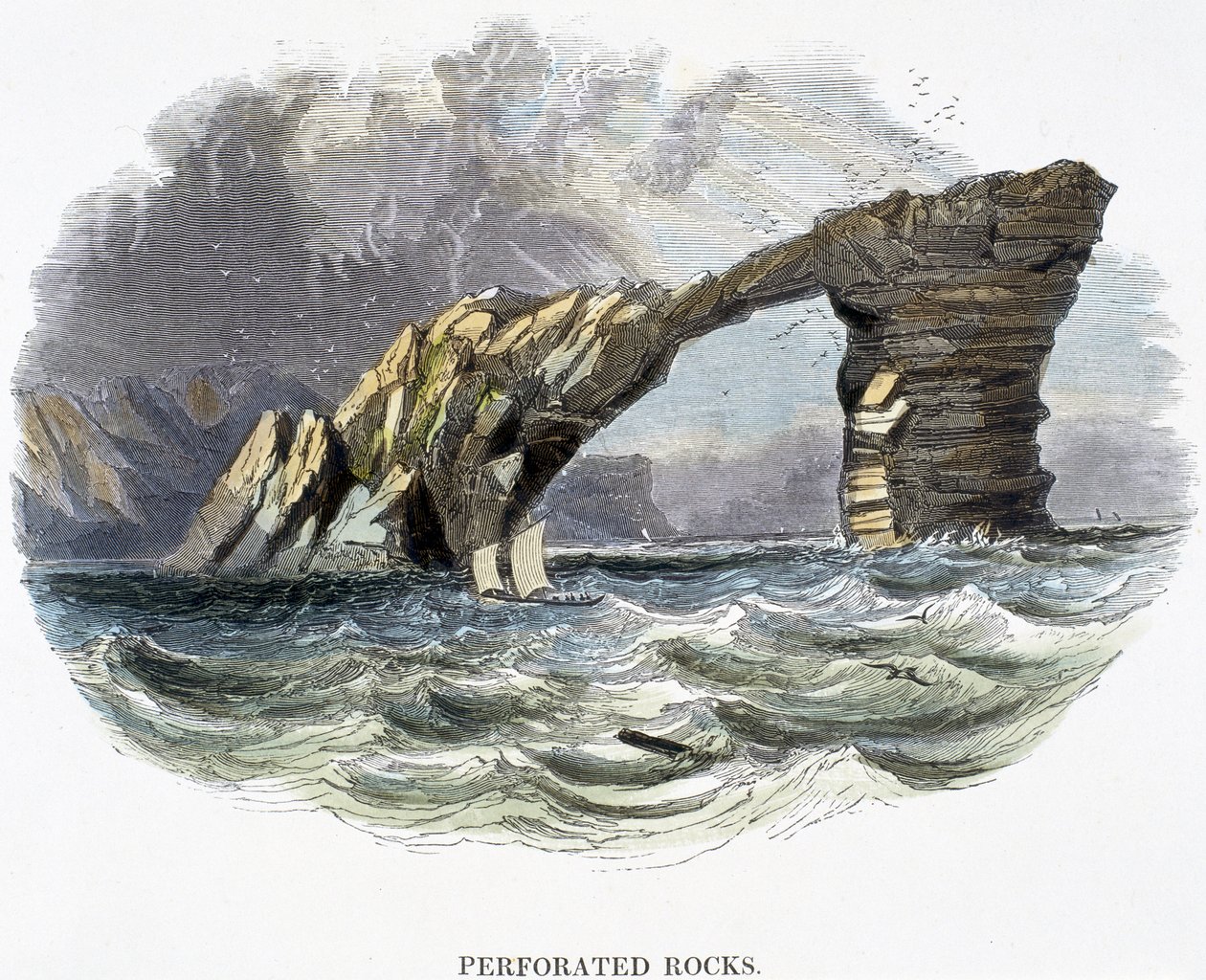 Rochas perfuradas, de fenômenos da natureza, 1849 de Josiah Wood Whymper