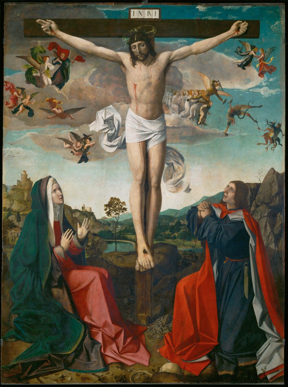 Calvário, pormenor de Josse (fl.1493-1508) Lieferinxe