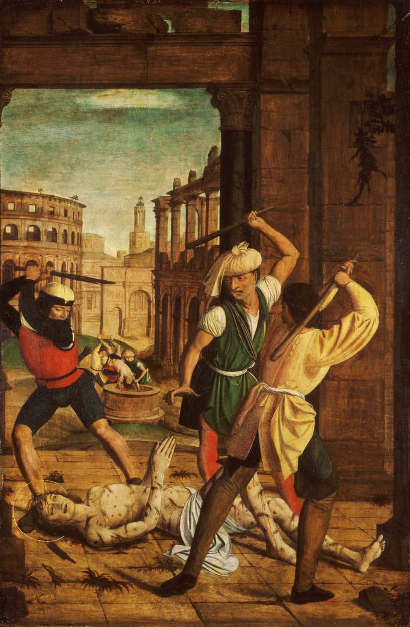 O martírio de São Sebastião, c.1497 de Josse Lieferinxe