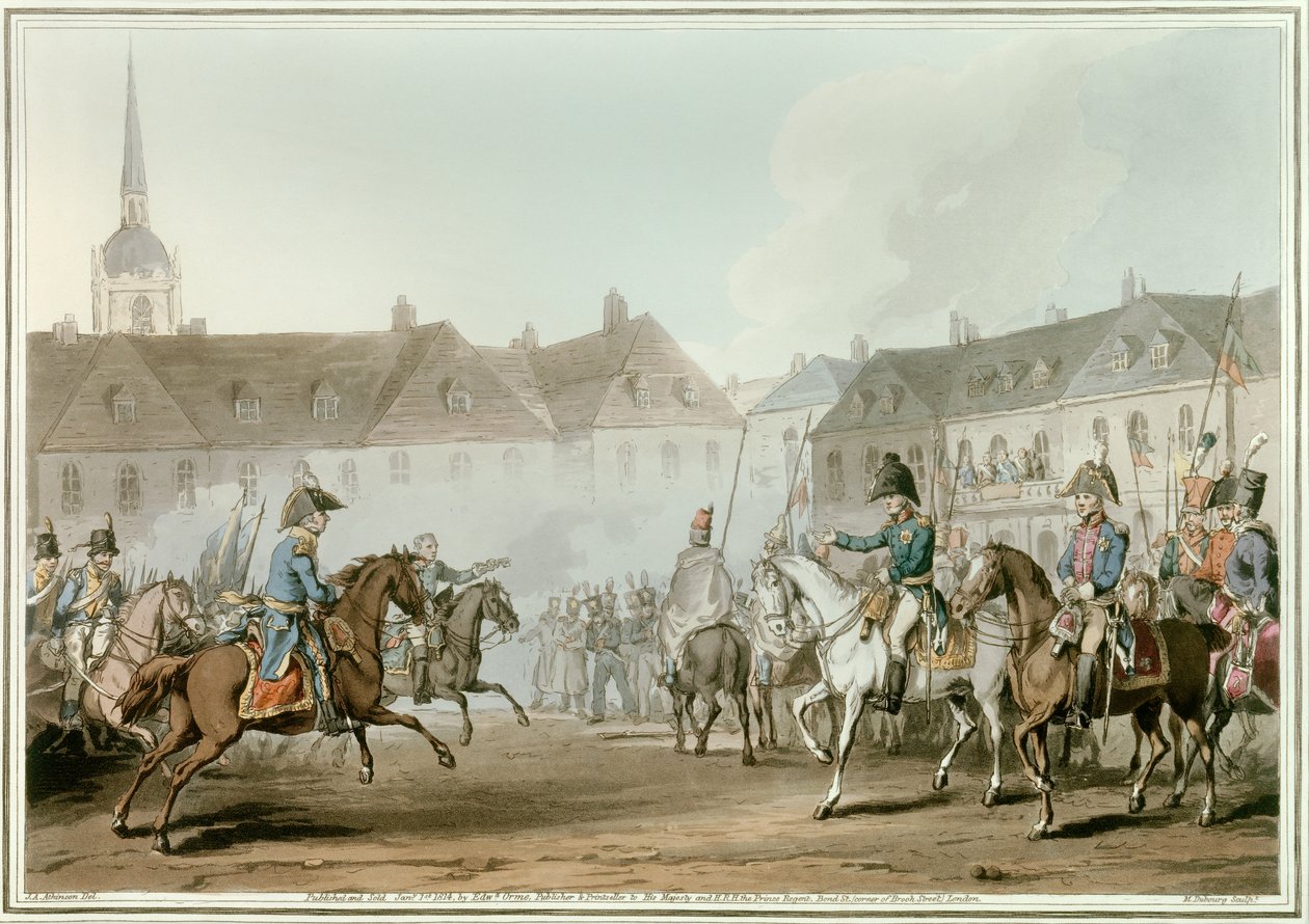 Os soberanos aliados após a Batalha de Leipzig de Josse Photo