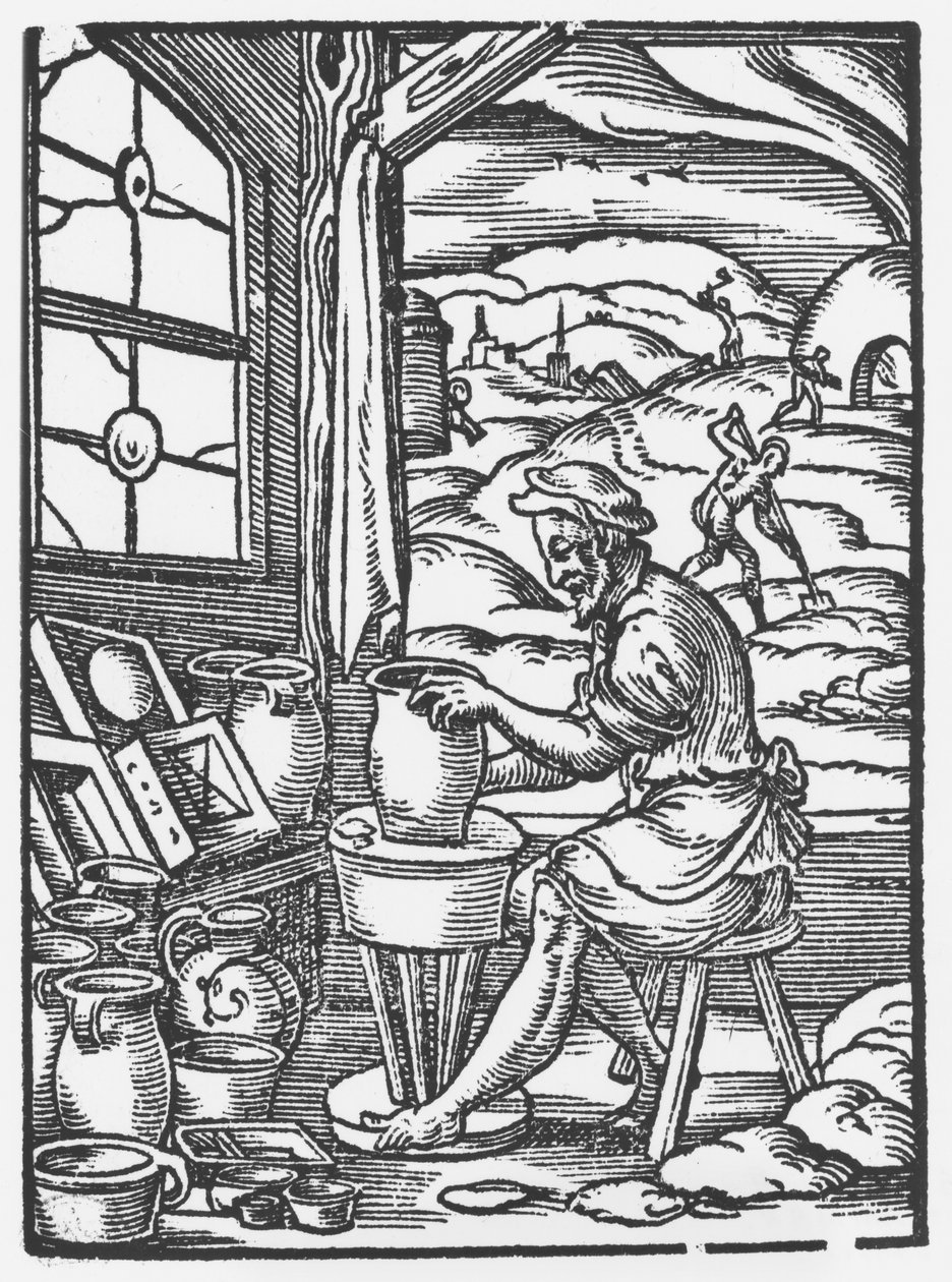 O oleiro, 1574 de Jost Amman