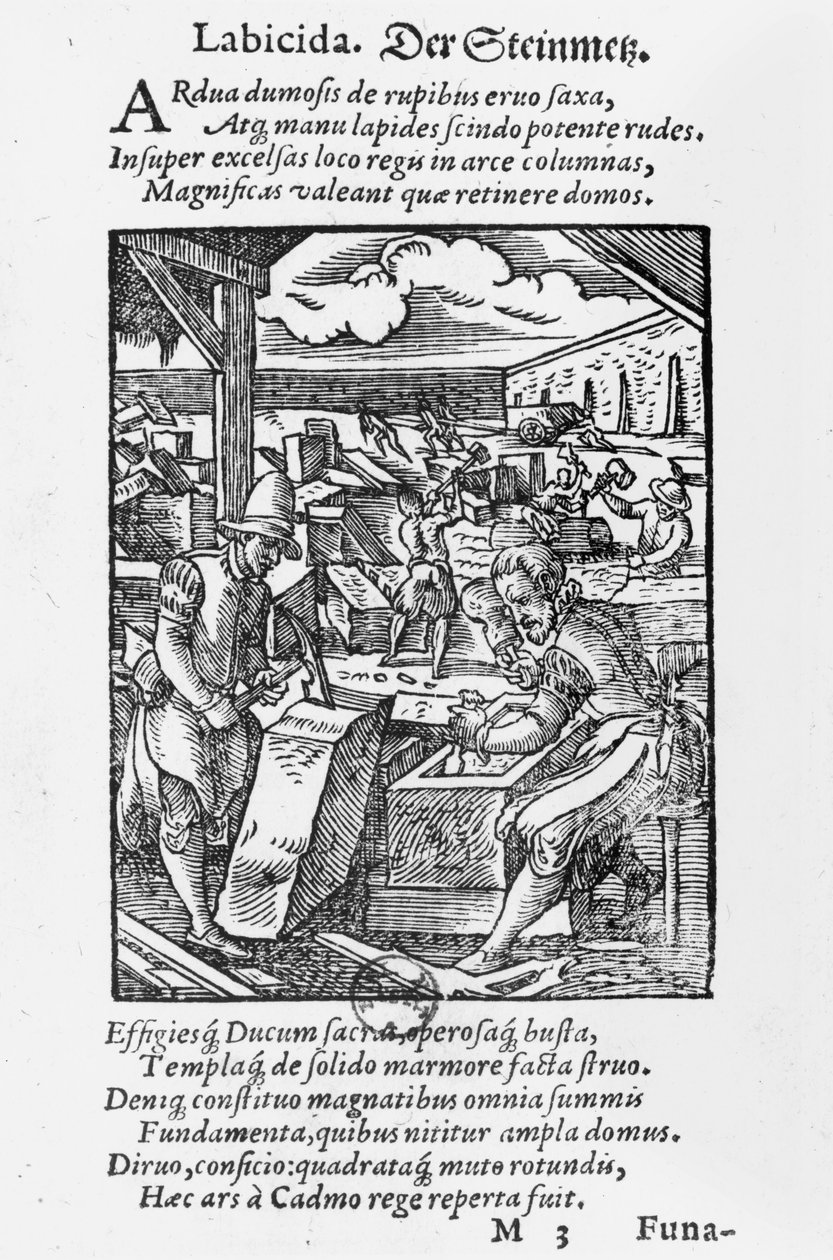 O cortador de pedras de Jost Amman
