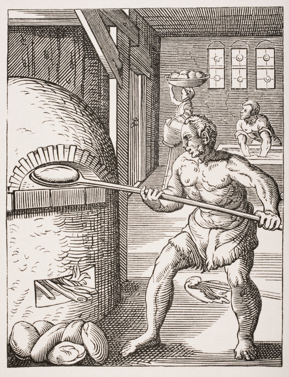 O Padeiro. Reprodução do século XIX do século XVI (gravura) de Jost (after) Amman