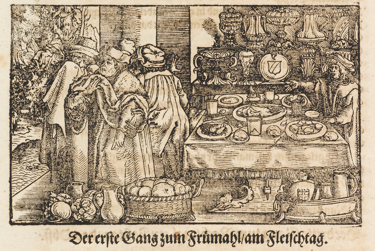 Um novo livro de receitas de Marx Rumpolt. O primeiro livro de receitas alemão ilustrado, 1604. de Jost Amman