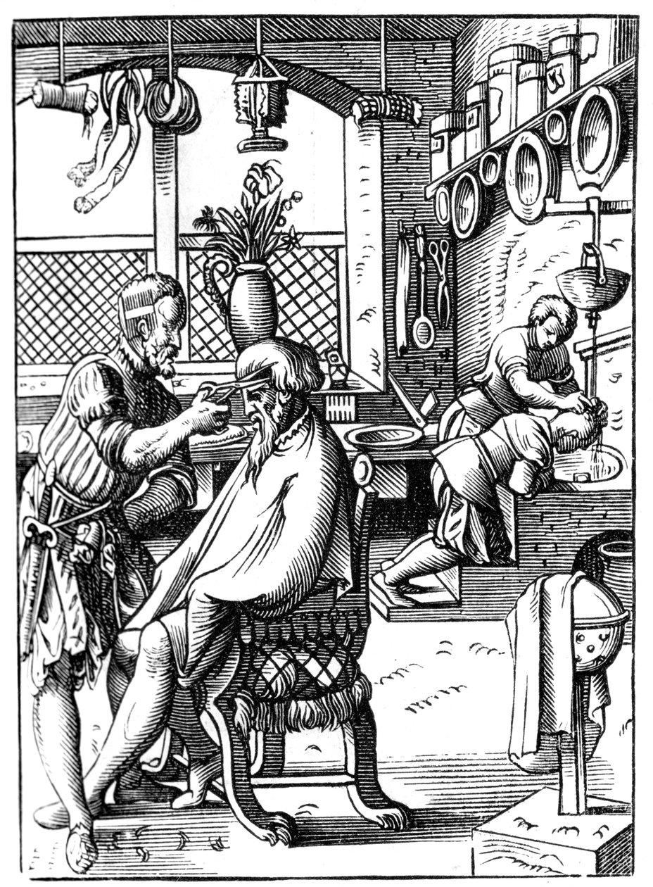 Barbeiro, século XVI, 1849. de Jost Amman
