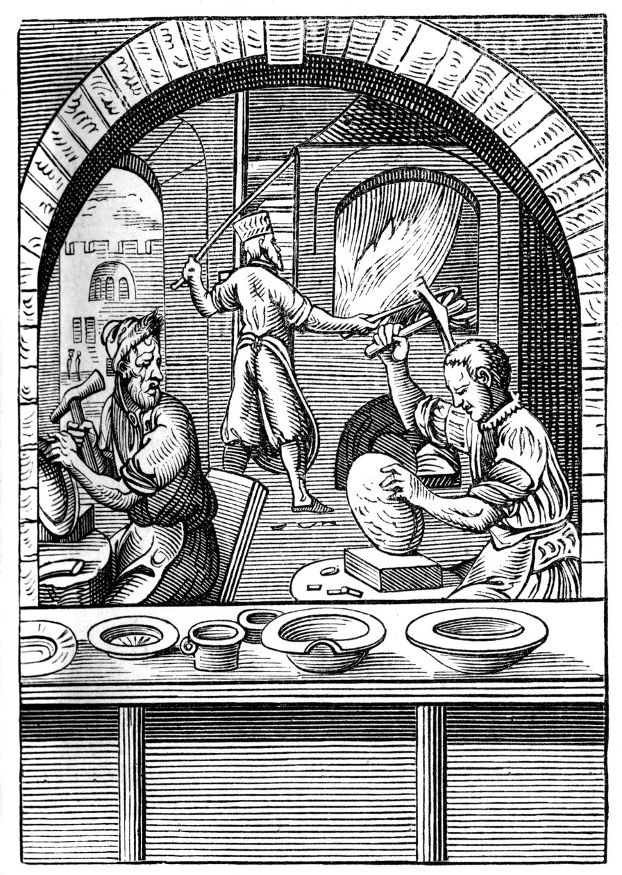Fabricante de bacias, século XVI em 1849. de Jost Amman