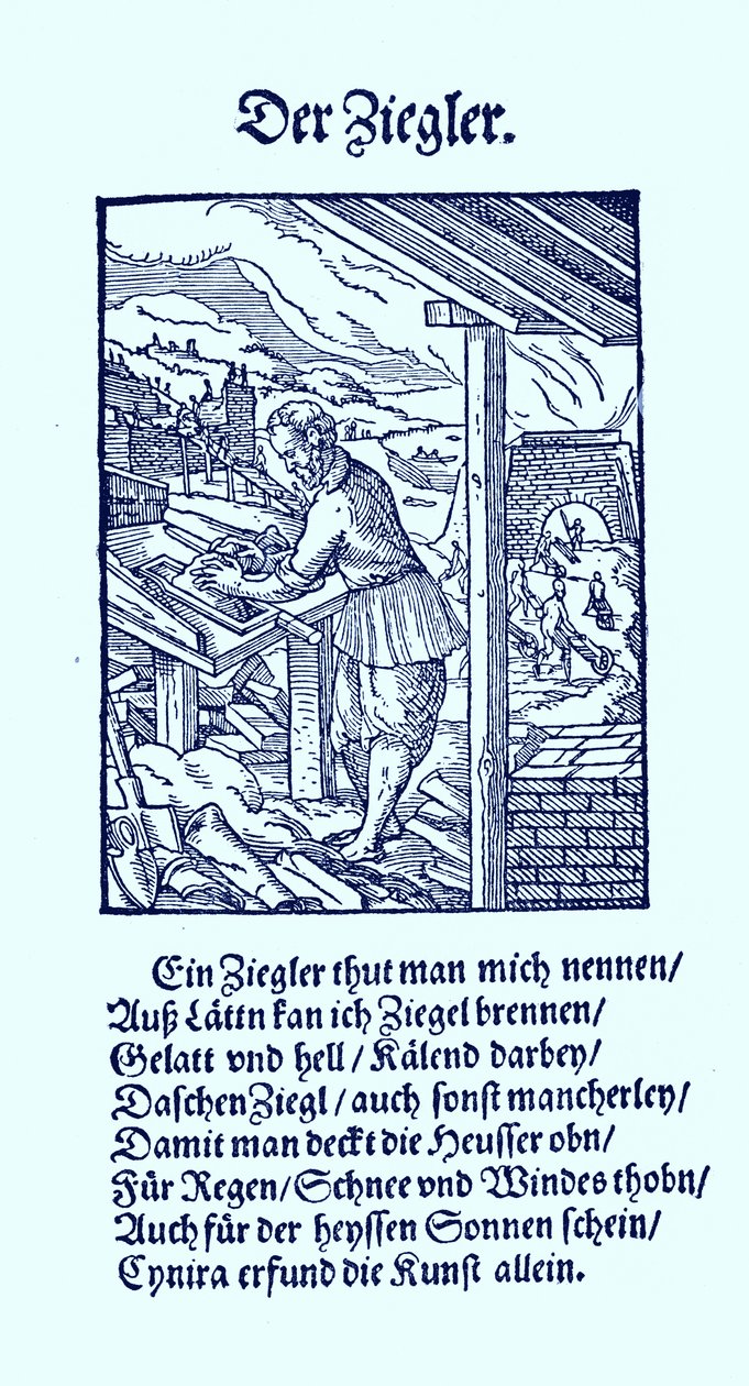 Fabricante de tijolos de Jost Amman