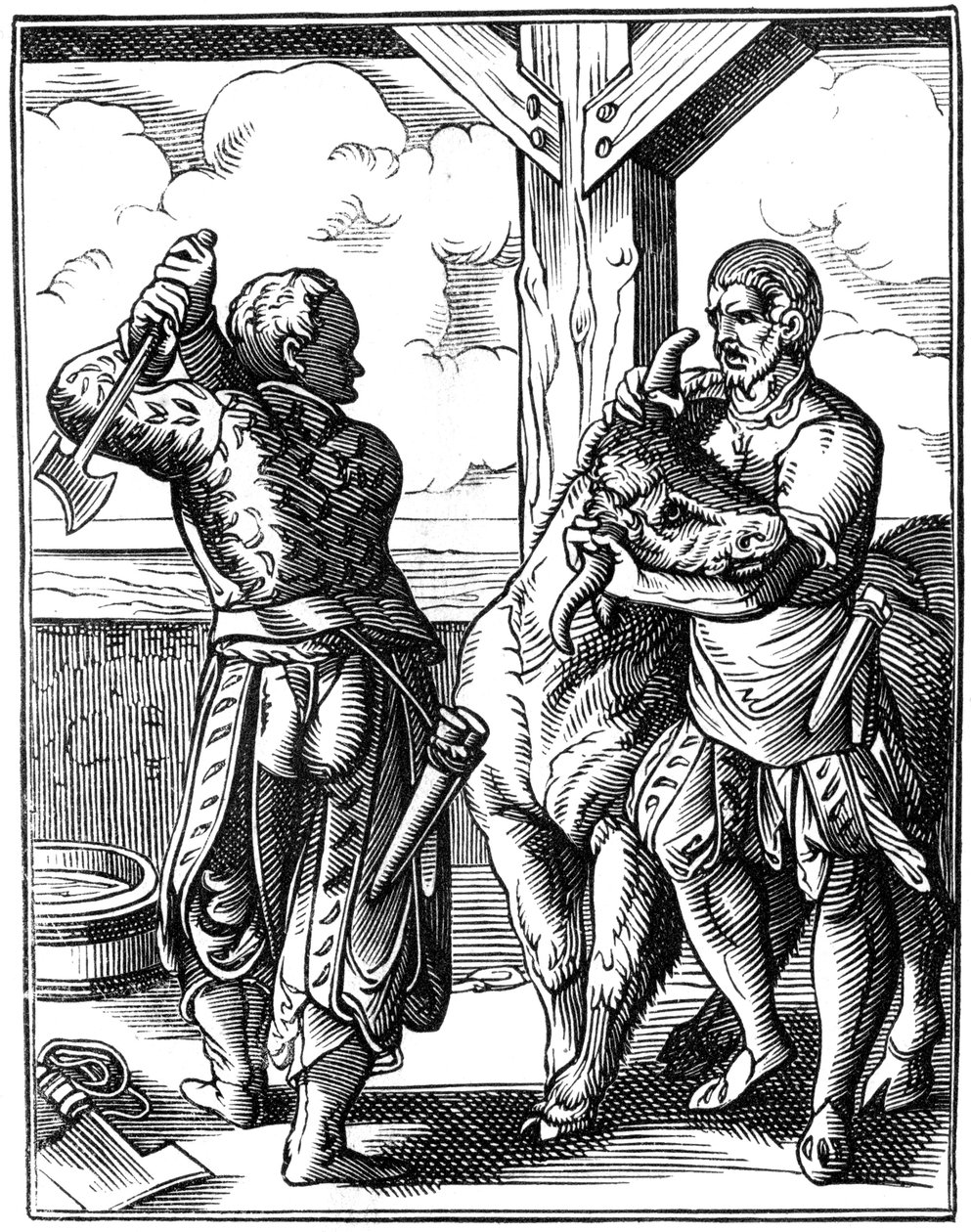 Açougueiro, século XVI, 1849. de Jost Amman