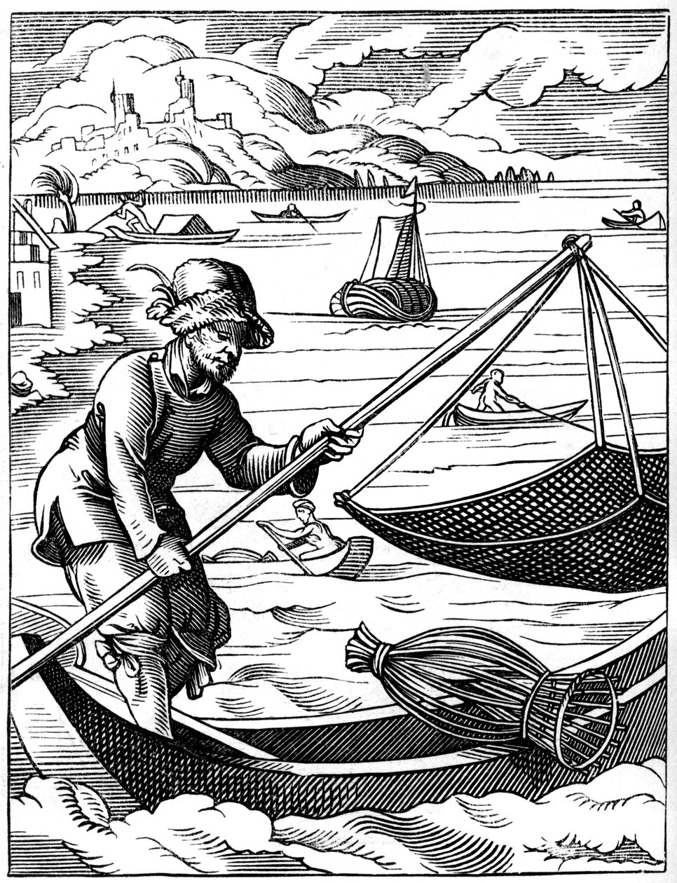 Pescador, século XVI, 1849. de Jost Amman