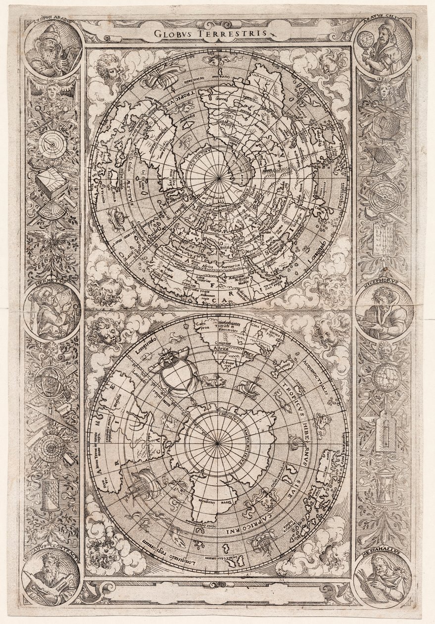 Globus terrestris (Gráfico) de Jost Amman