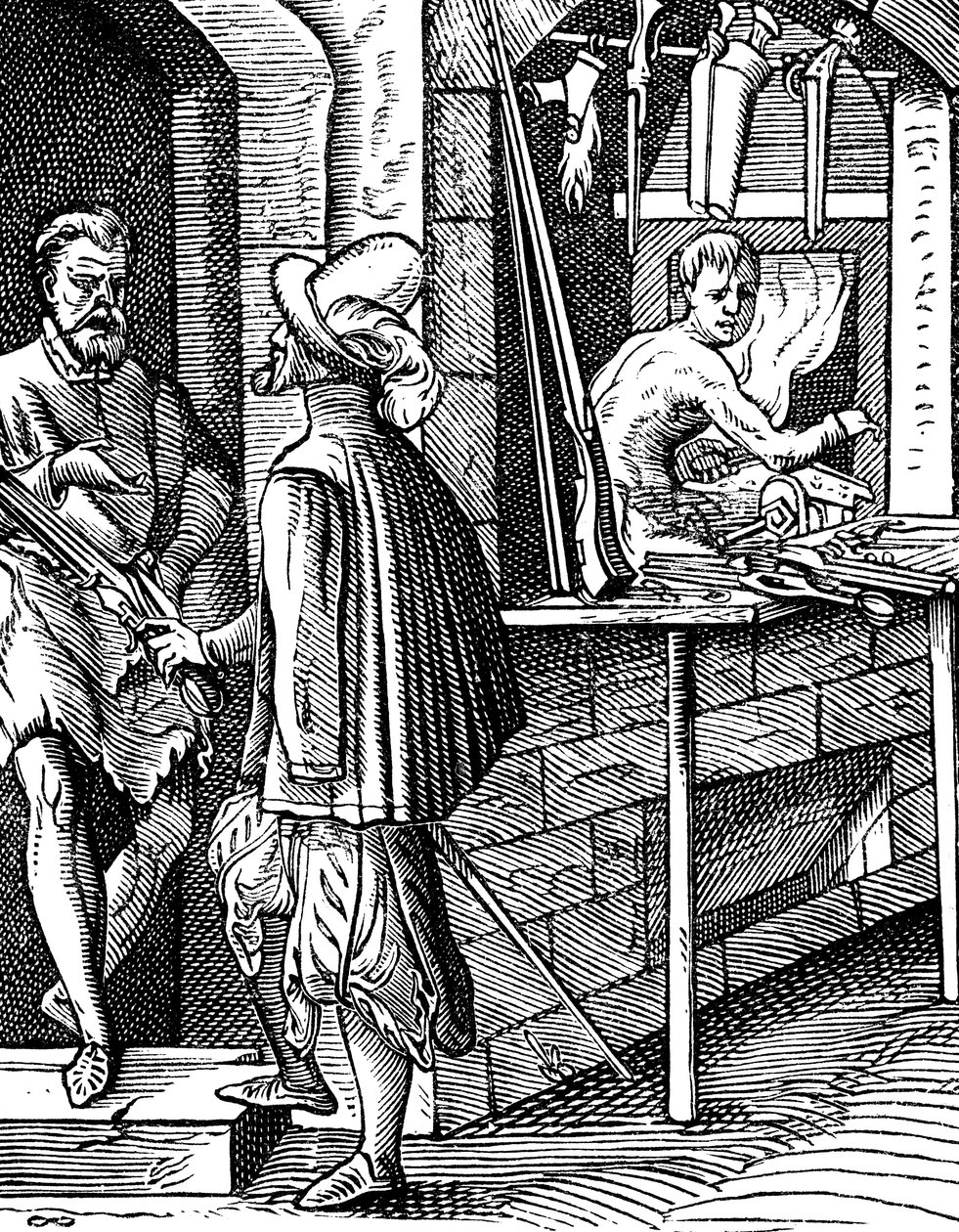 Harquebusier ou fabricante de armas de mão, c1559-1591 de Jost Amman